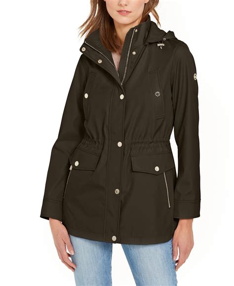 michael kors raincoats for women|Michael Kors anorak jacket women.